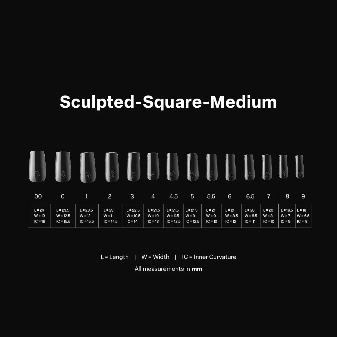 Gel-X® Sculpted Square Medium Box of Tips - Mini (280pcs)