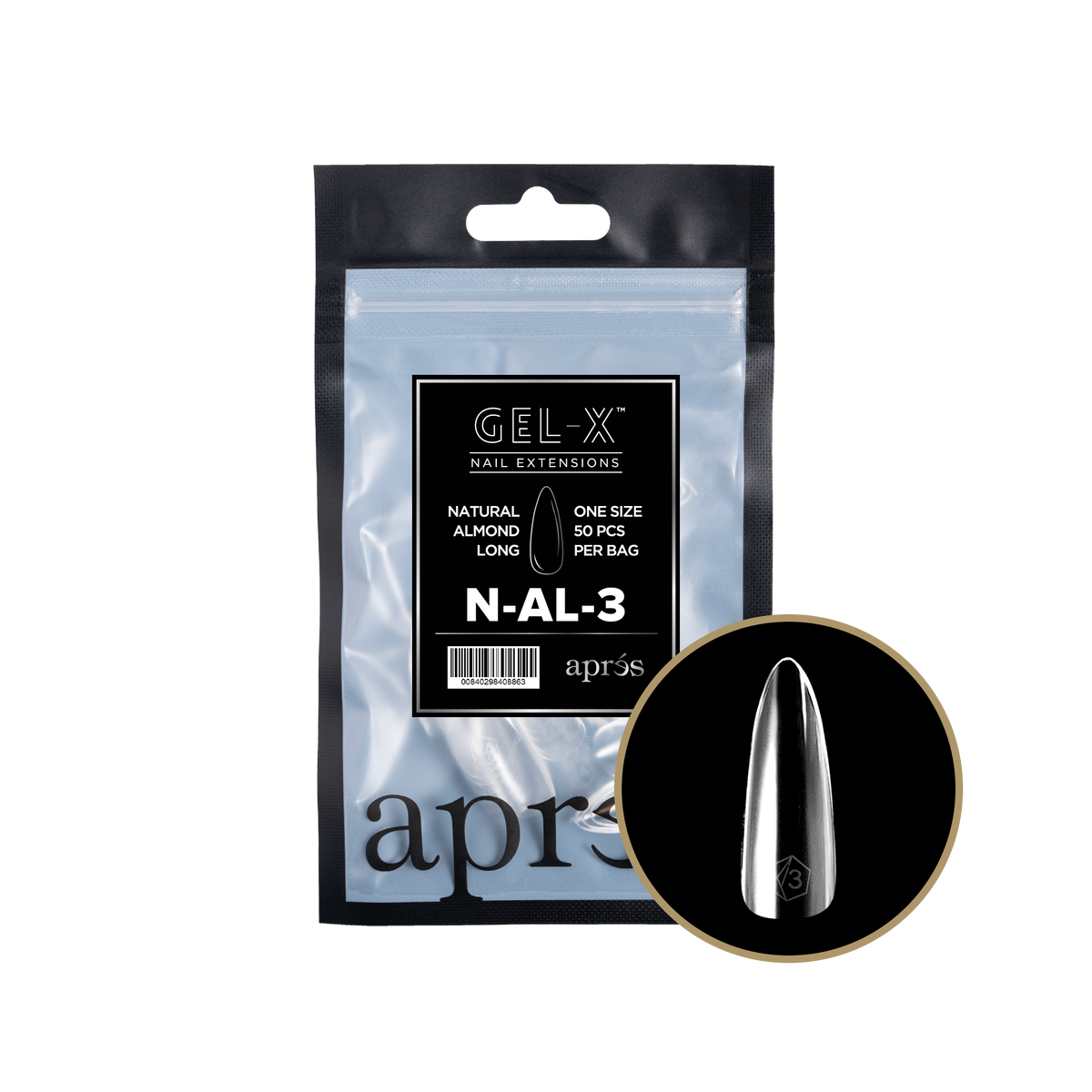 GEL-X® Natural Almond Long - REFILL BAG