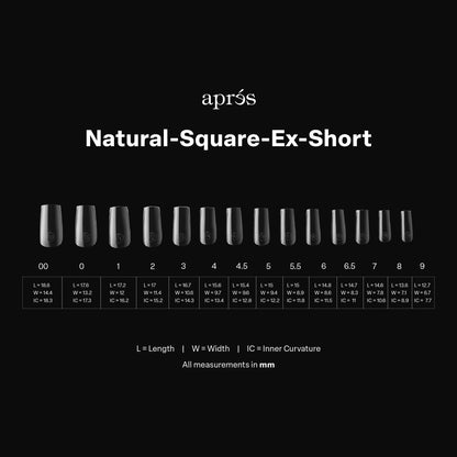 Gel-X® Natural Square Extra Short Box of Tips - Mini (280pcs)