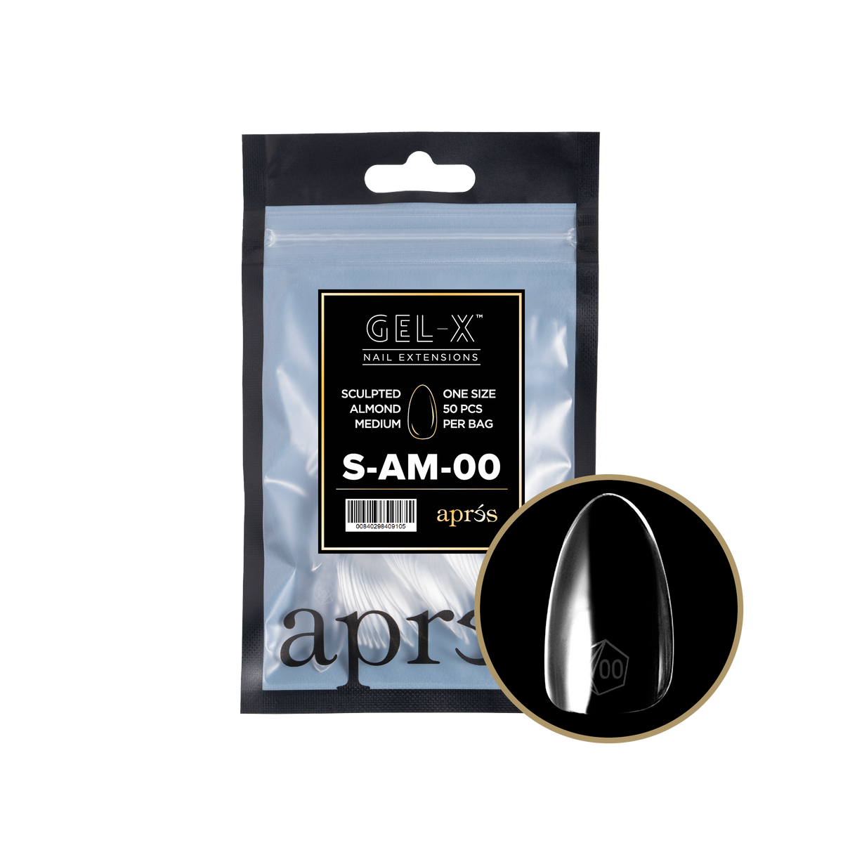 GEL-X® Sculpted Almond Medium - REFILL BAG