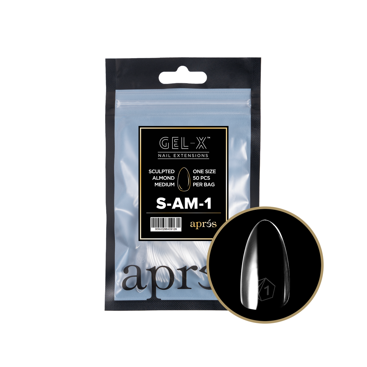GEL-X® Sculpted Almond Medium - REFILL BAG
