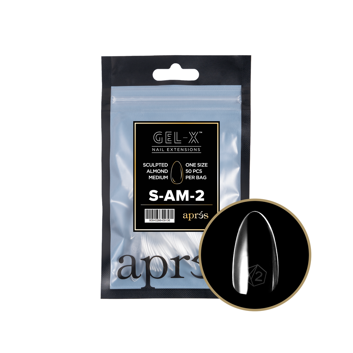 GEL-X® Sculpted Almond Medium - REFILL BAG