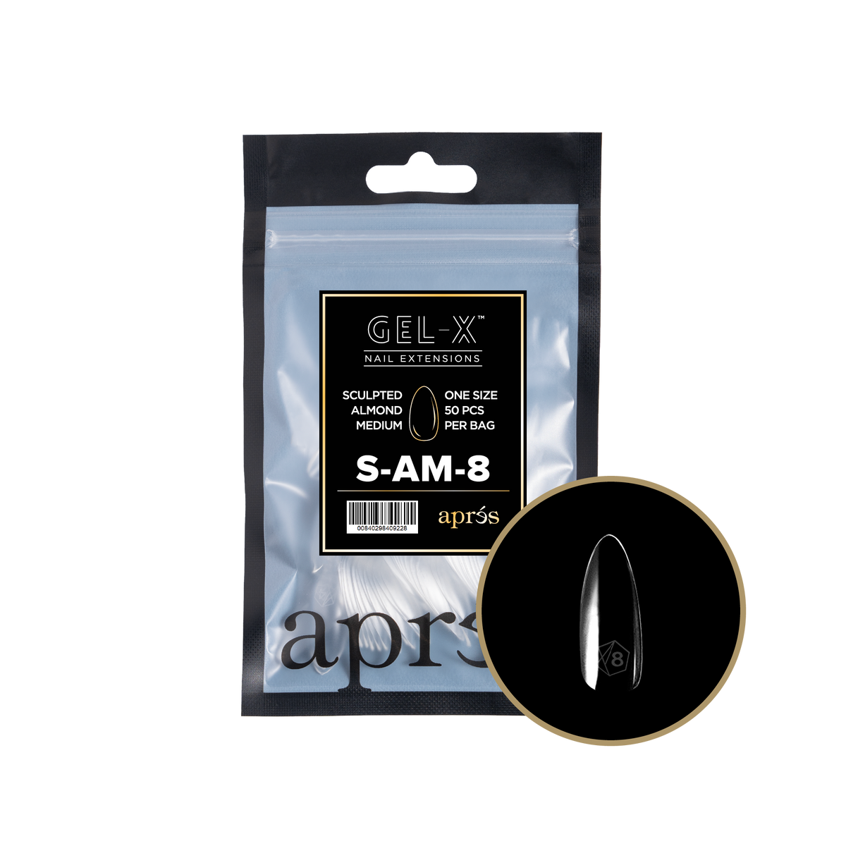 GEL-X® Sculpted Almond Medium - REFILL BAG