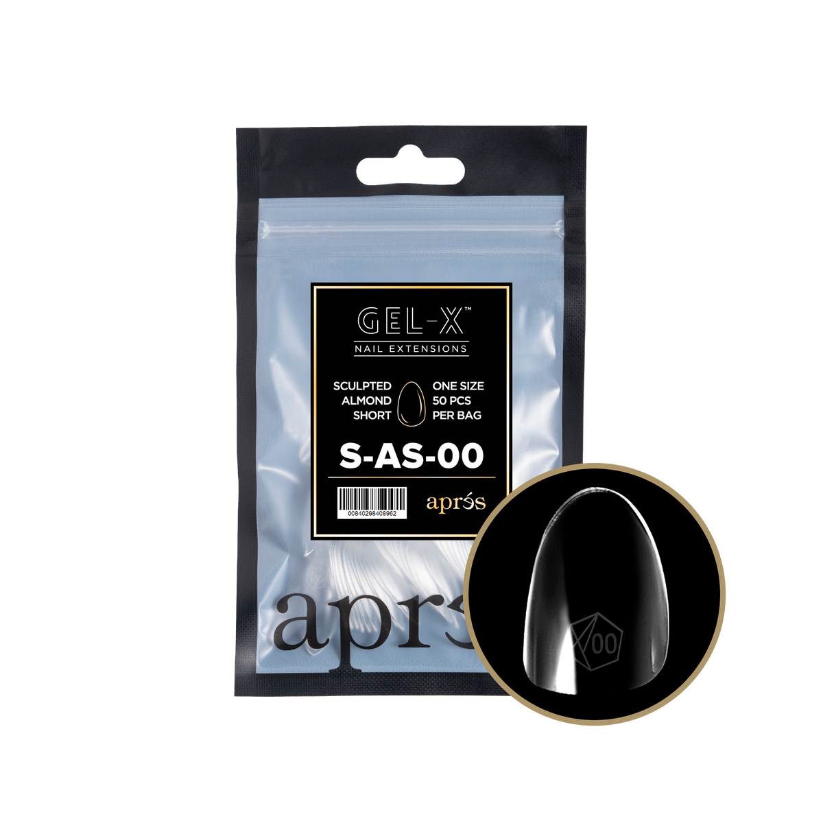 GEL-X® Sculpted Almond Short - REFILL BAG