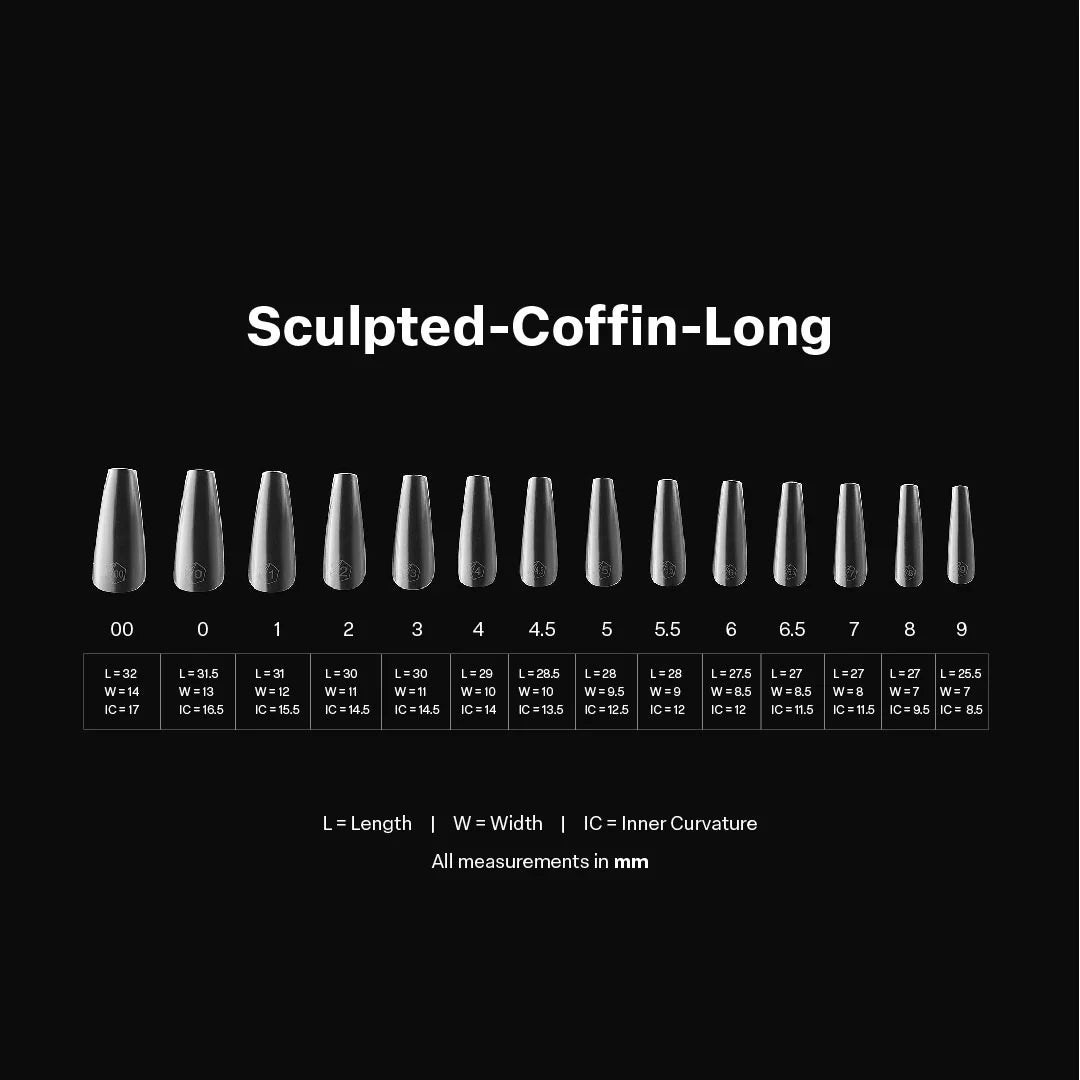Gel-X® Sculpted Coffin Long Box of Tips - Mini (280pcs)
