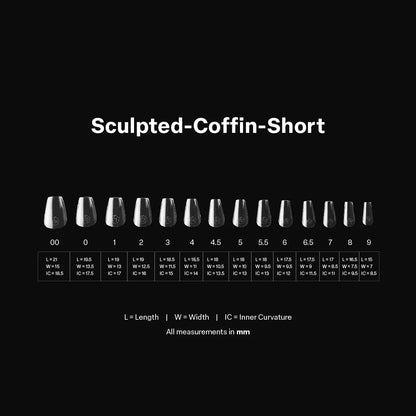 Gel-X® Sculpted Coffin Short Box of Tips - Mini (280pcs)