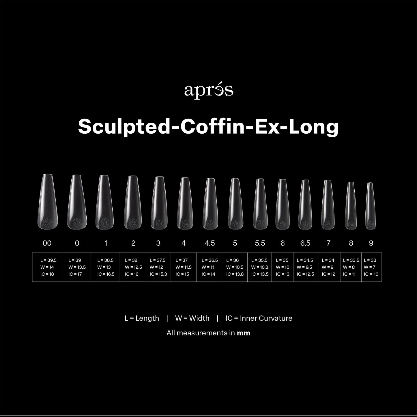 Gel-X® Sculpted Coffin Extra-Long Box of Tips - Mini (210pcs)