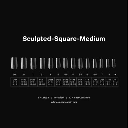 Gel-X® Sculpted Square Medium Box of Tips - Mini (280pcs)