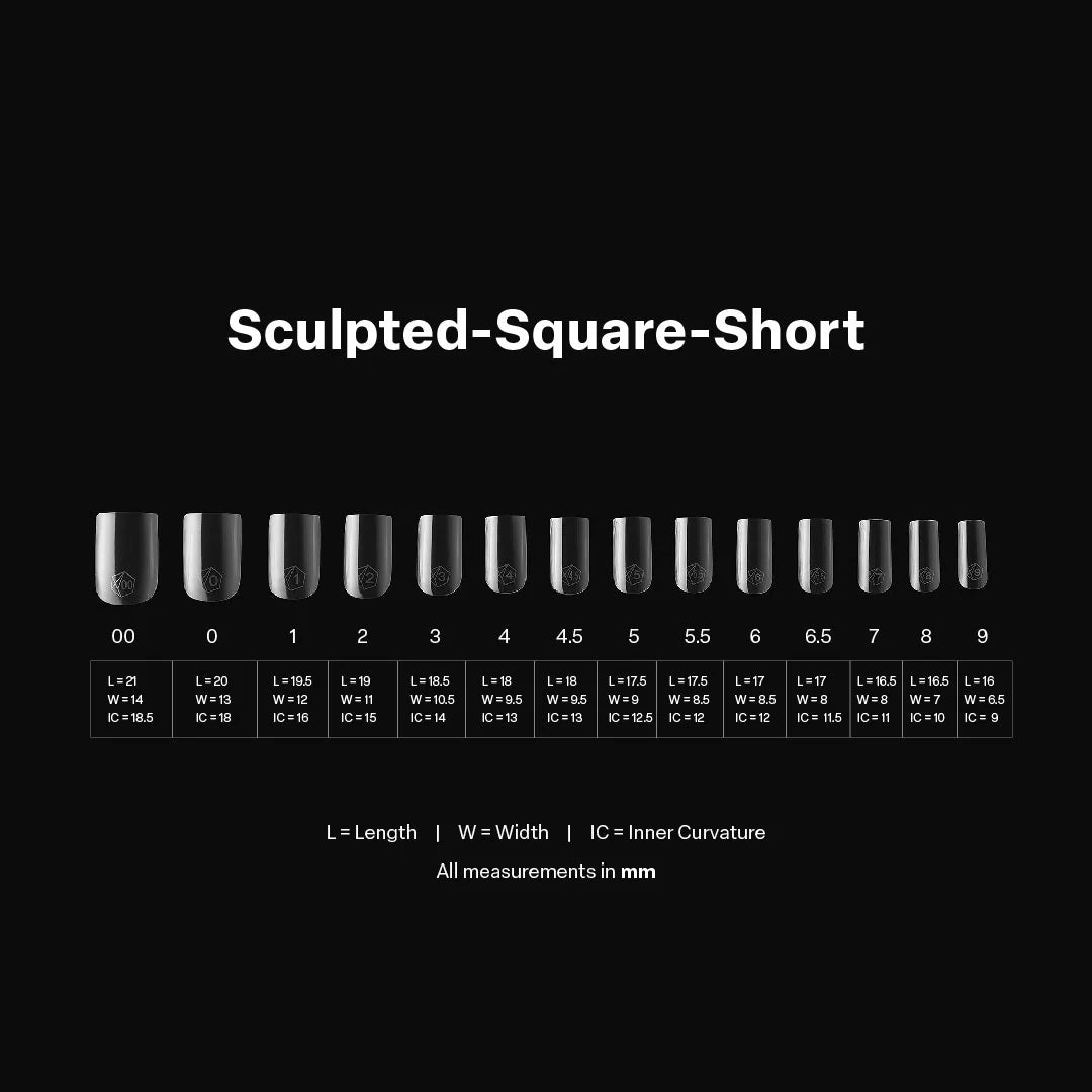 Gel-X® Sculpted Square Short Box of Tips - Mini (280pcs)