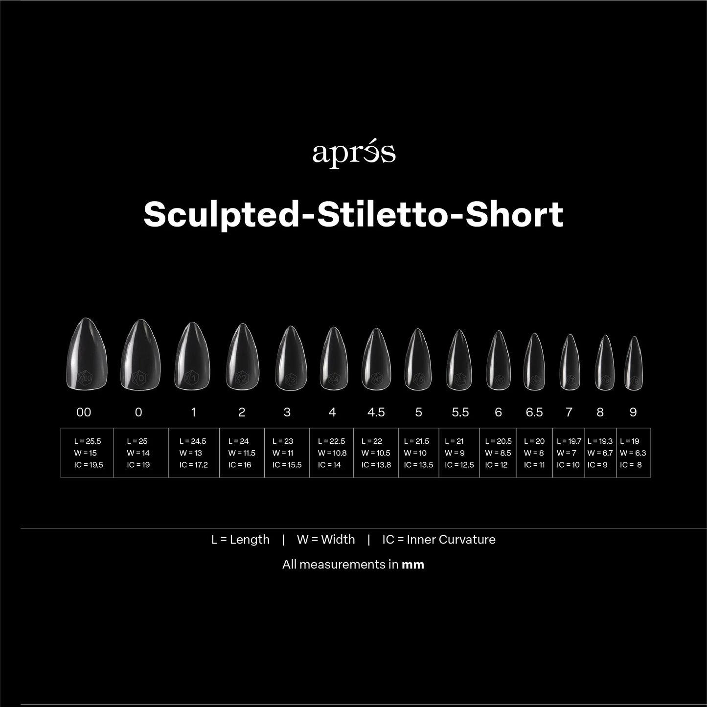 Gel-X® Sculpted Stiletto Short Box of Tips - Mini (280pcs)