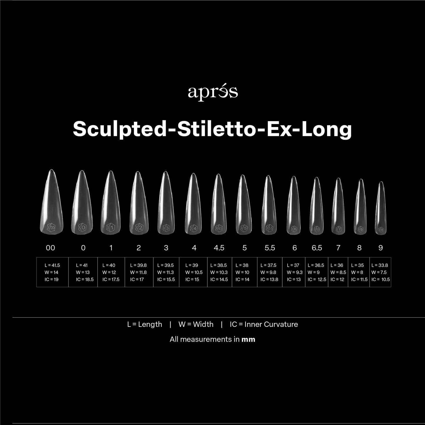 Gel-X® Sculpted Stiletto Extra-Long Box of Tips - Mini (210pcs)