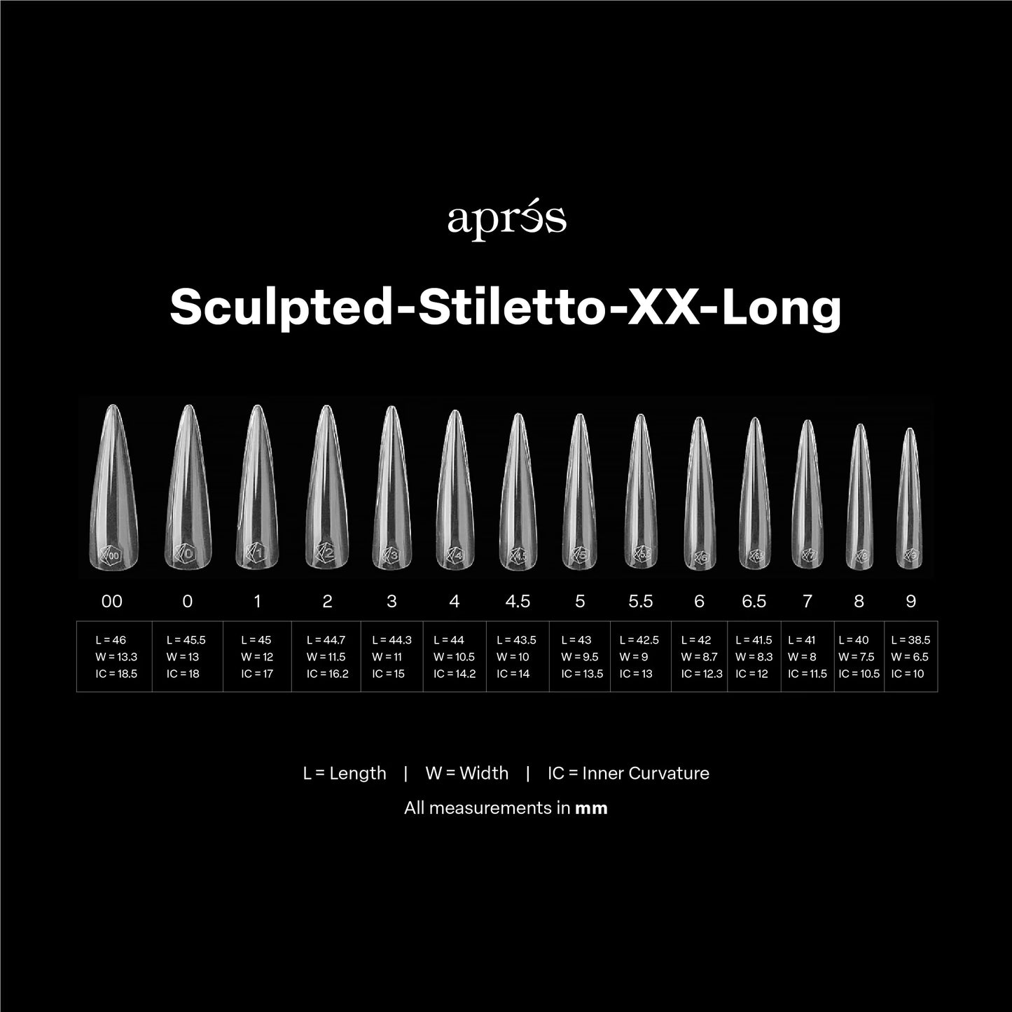 Gel-X® Sculpted Stiletto Extra-Extra-Long Box of Tips - Mini (210pcs)